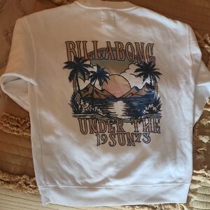 Billabong White and Blue Sweatshirt